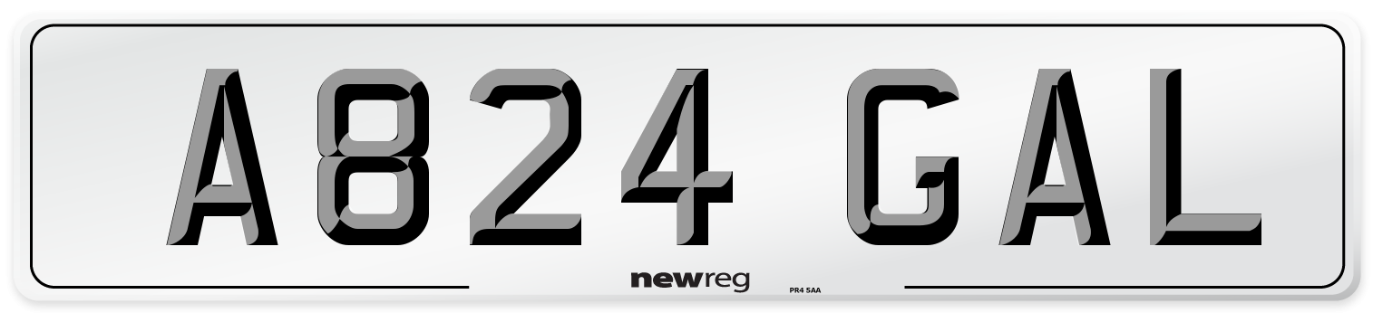 A824 GAL Number Plate from New Reg